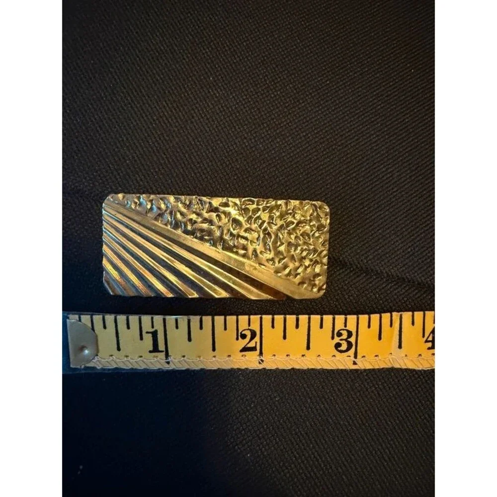 Vintage 80s Silver Tone Geometric Brooch - Art Deco Revival